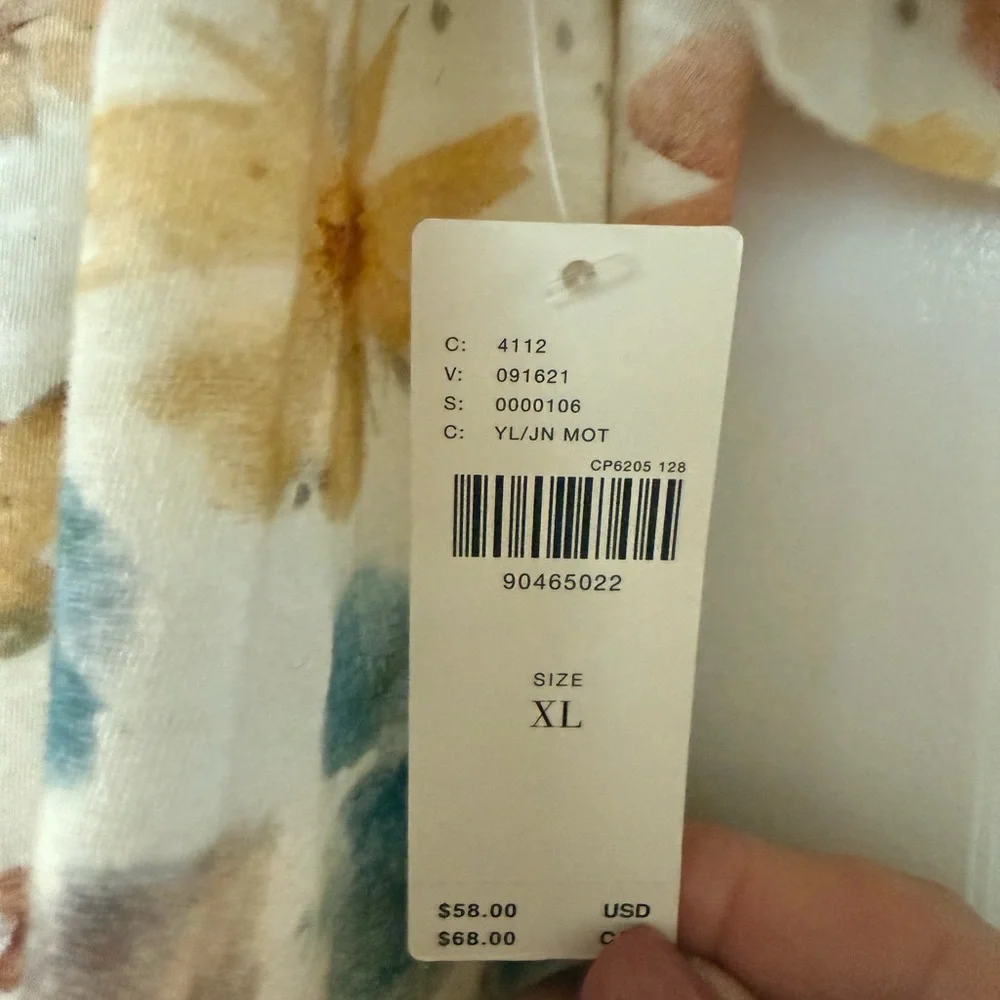 Anthropologie Multicolor Floral Puff Sleeve Shirt - Picture 2 of 5